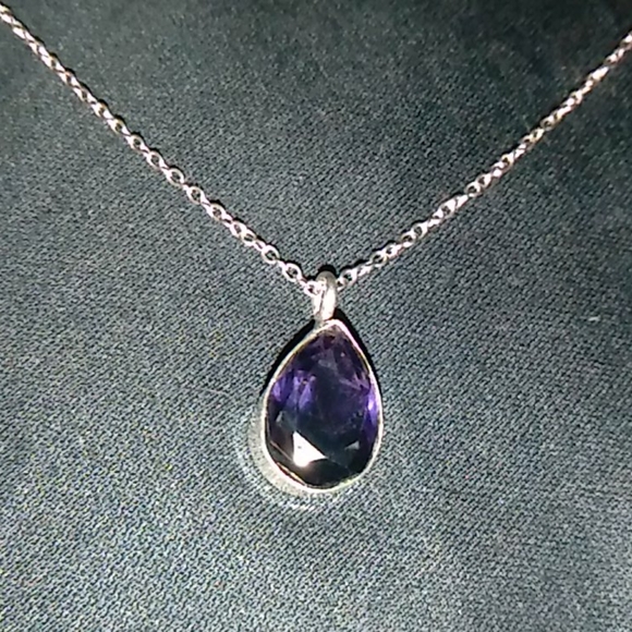Vintage Jewelry - My grandma's amethyst silver necklace $14
